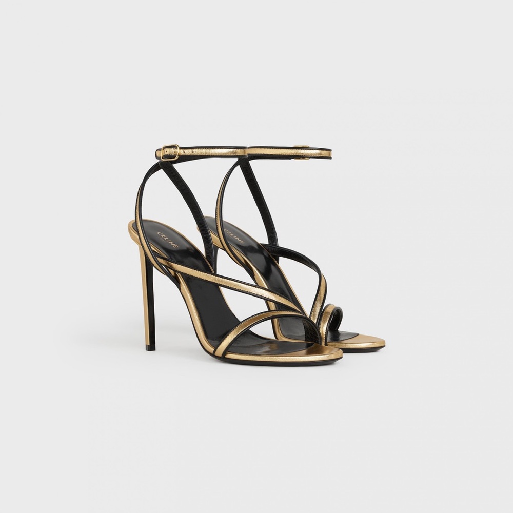 Céline
Gold Sharp Laminated 110 Sandals
Size: EU 38